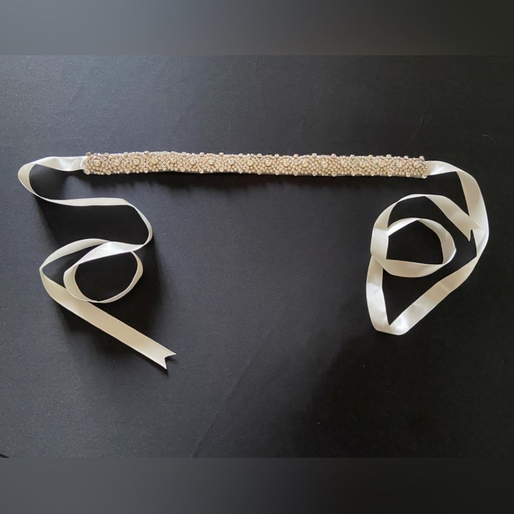 NWOT off white Beaded dress Belt - Picture 5 of 9